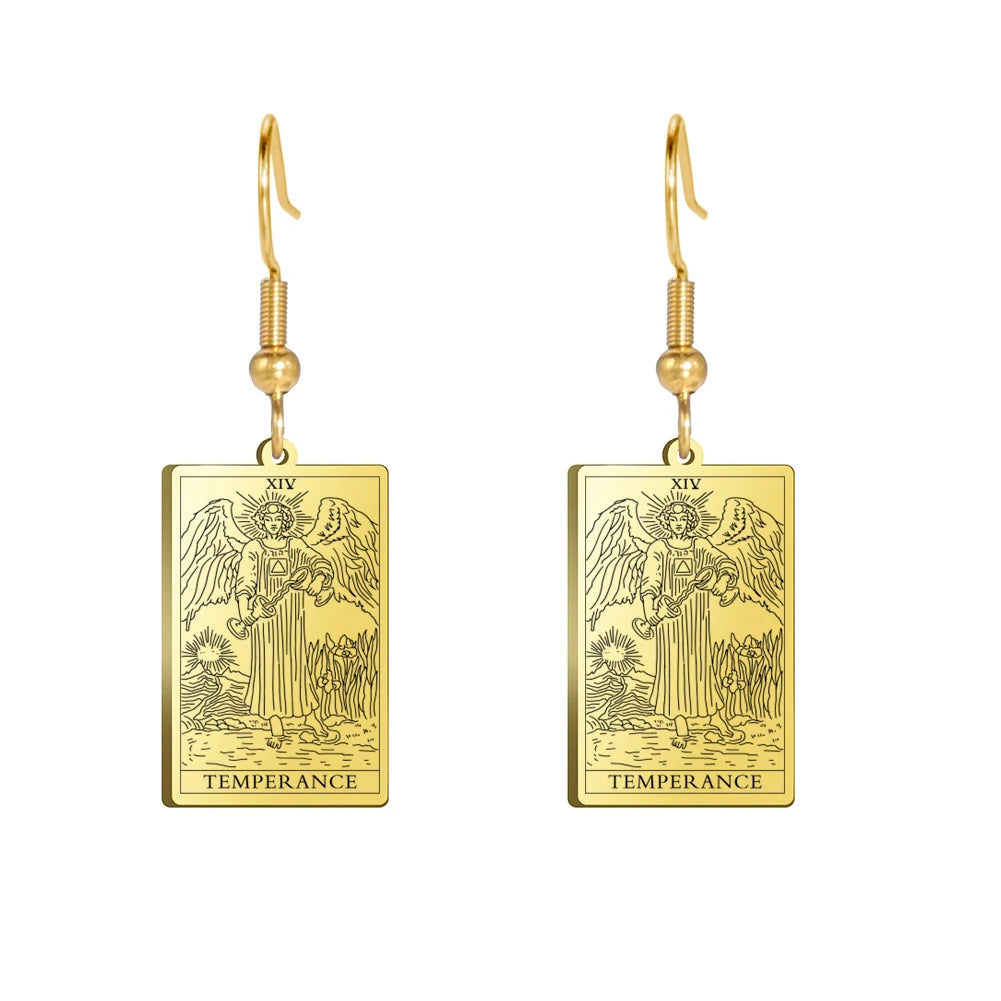 Boucles d'oreilles carte de tarot