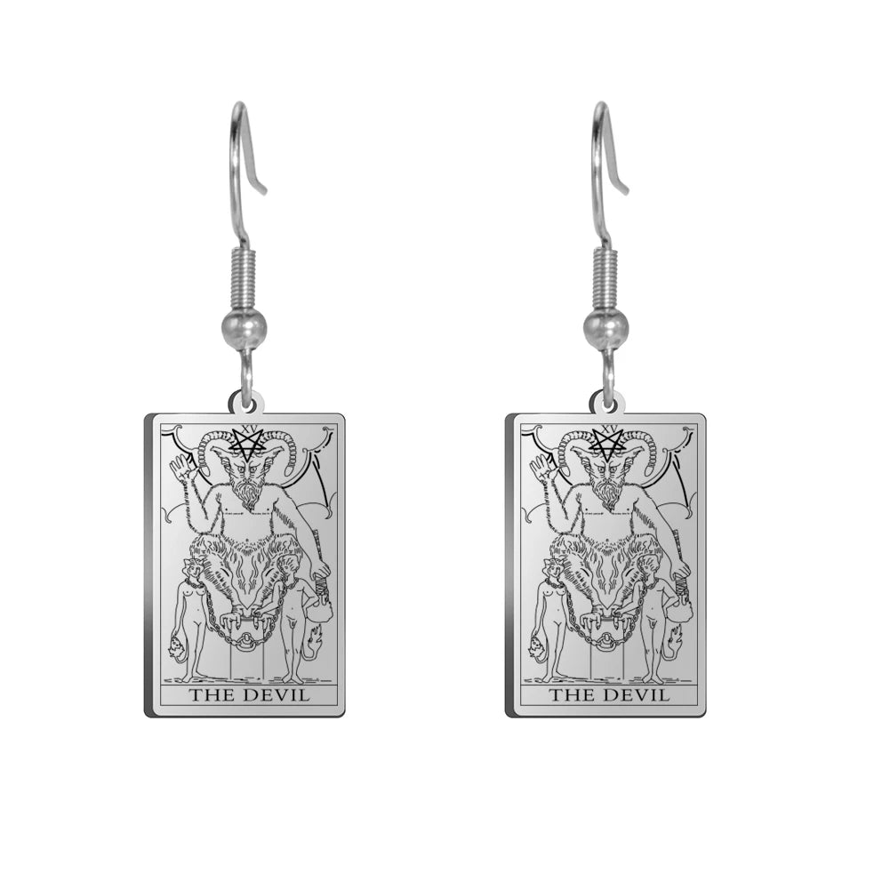 Boucles d'oreilles carte de tarot