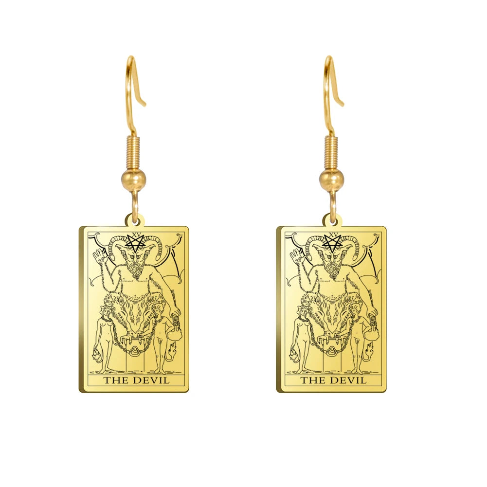 Boucles d'oreilles carte de tarot
