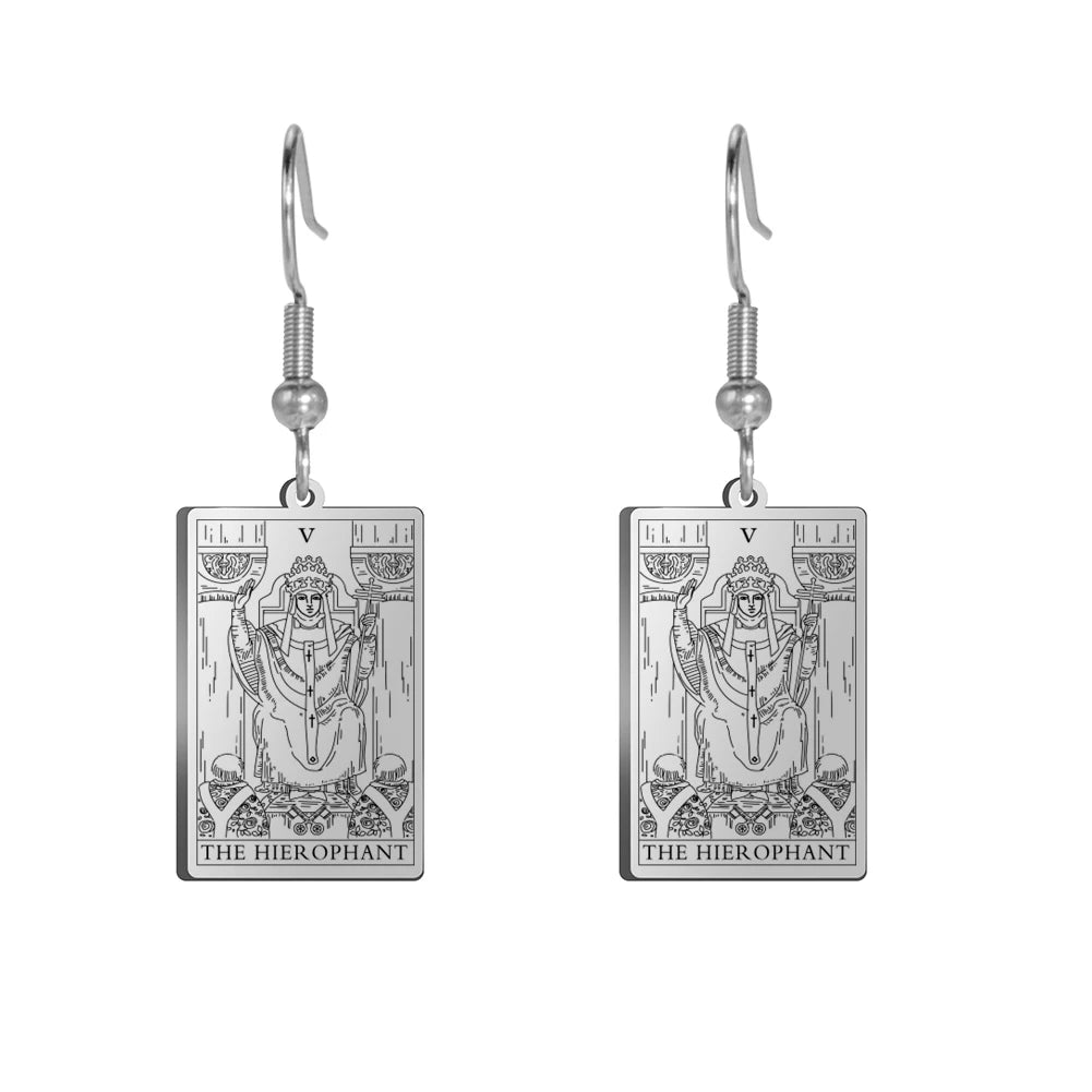 Boucles d'oreilles carte de tarot