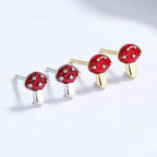 Ohrstecker Pilz Gold