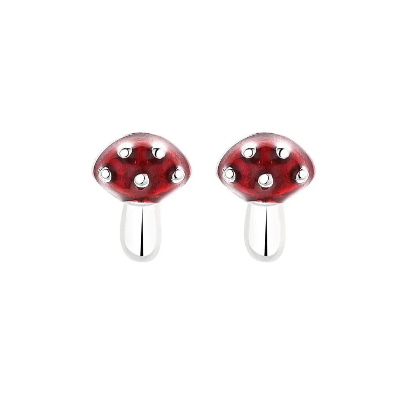 Ohrstecker Pilz Silber