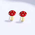 Ohrstecker Pilz Gold