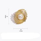 Stecker-Ohrringe mit Perle im Stil der Knoten