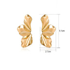 Halbblumen Ohrstecker aus Gold