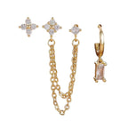 Ohrstecker mit Kristall-Sternen