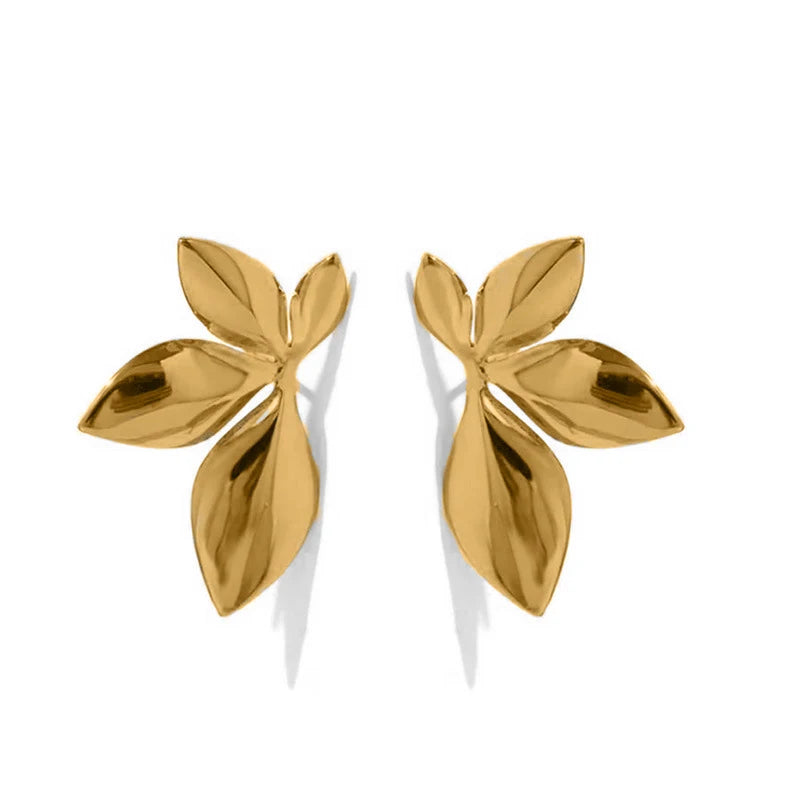Ohrstecker Blumen Gold