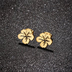 Ohrstecker Blumen Damen Gold