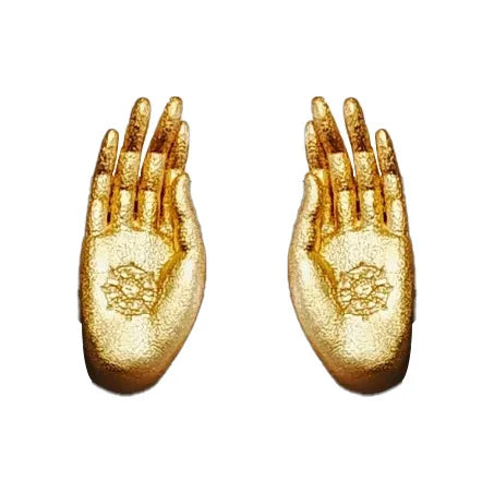 Ohrstecker Buddha-Hand Gold