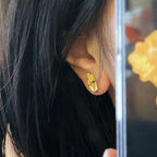 Ohrstecker Buddha-Hand Gold