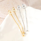 Ohrstecker Hängende Sonnenohrringe Silber