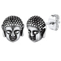 Ohrstecker Buddha-Kopf silber