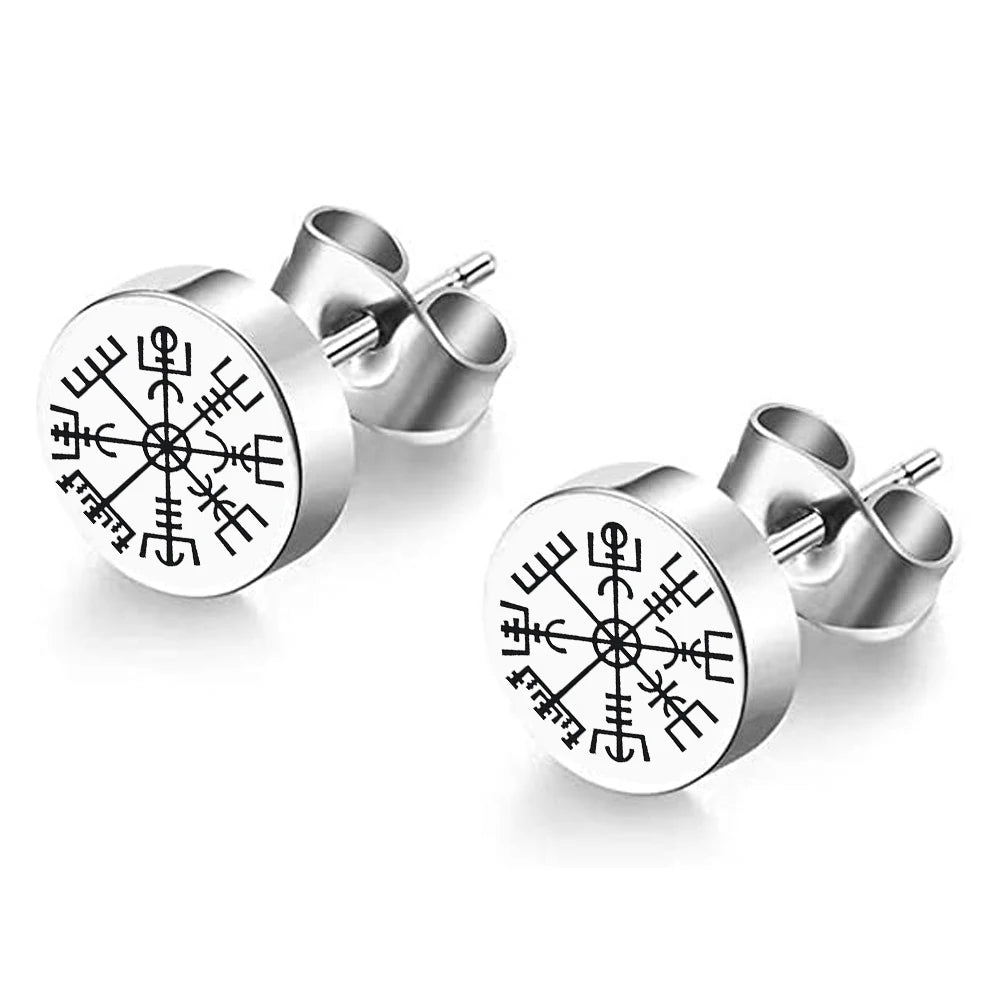 Viking Vegvisir Ohrstecker