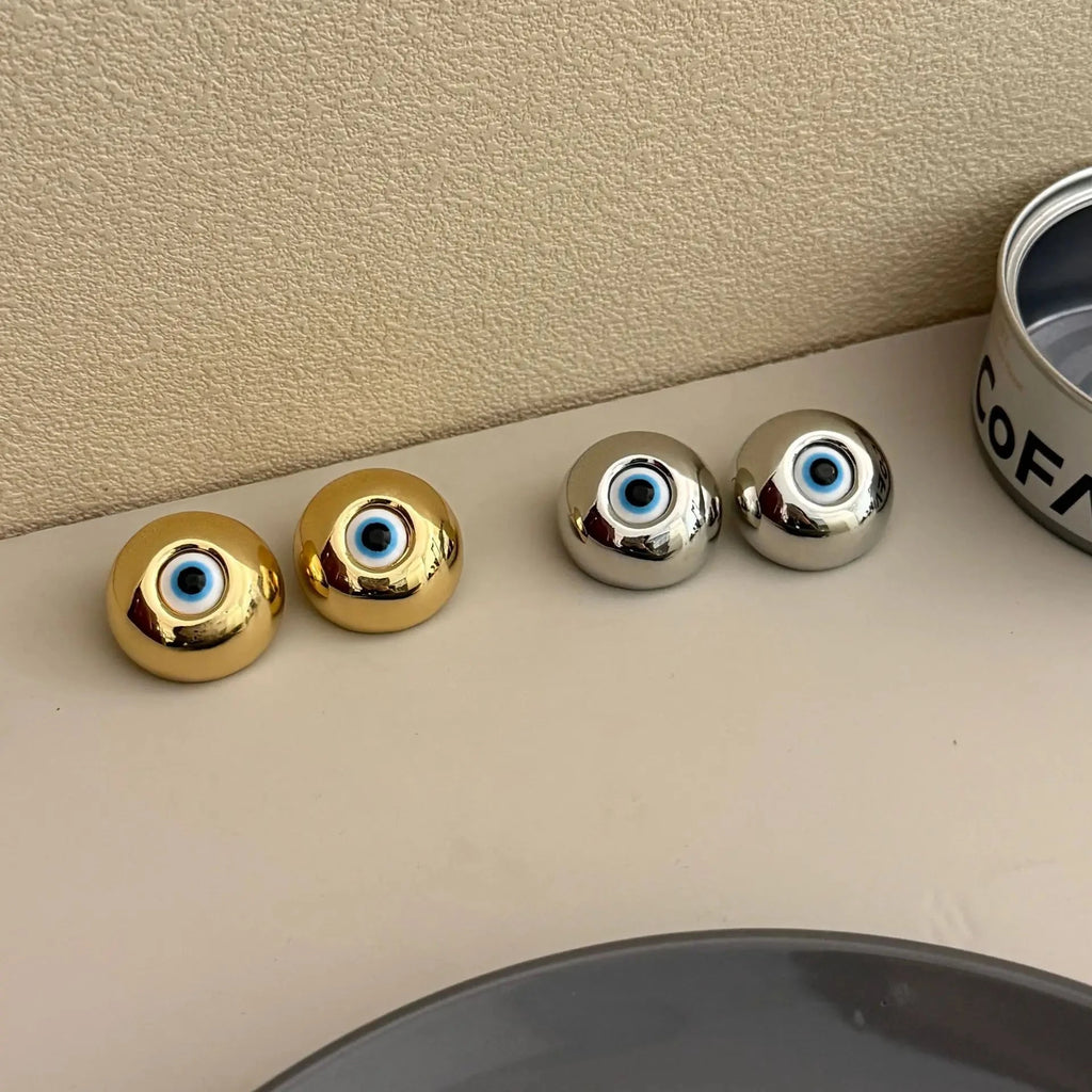 Vintage Ohrstecker gegen den bösen Blick Gold