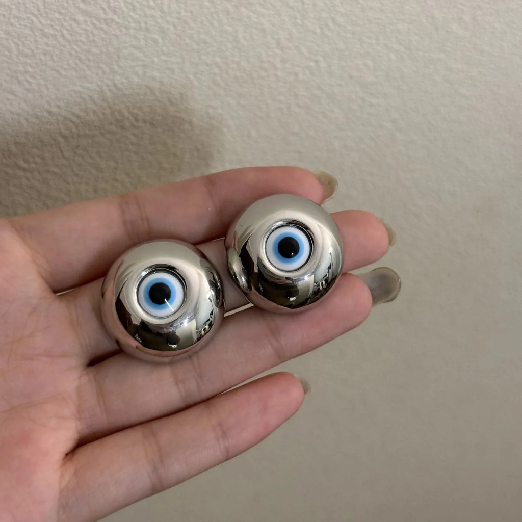 Vintage Ohrstecker gegen den bösen Blick Silber
