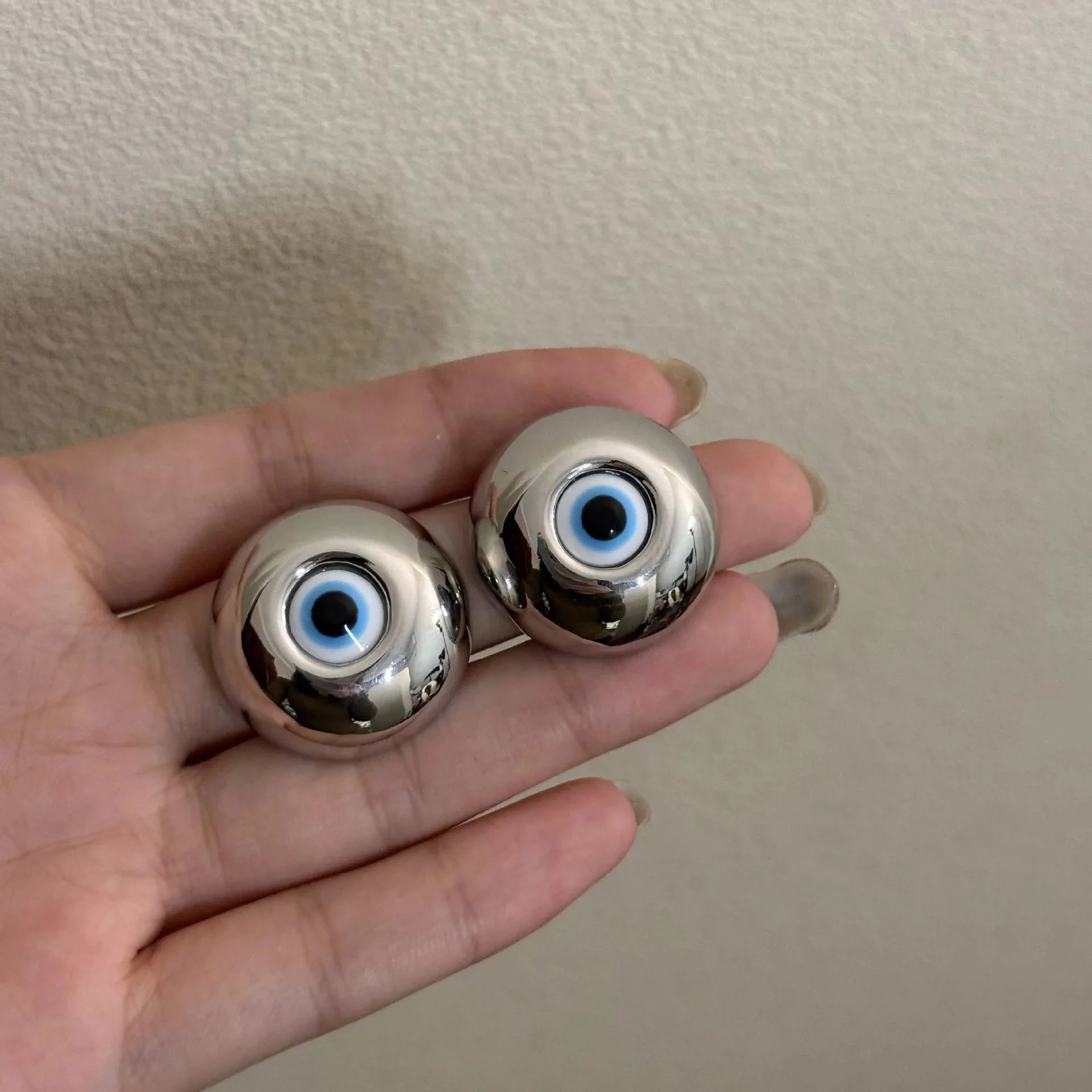 Vintage Ohrstecker gegen den bösen Blick Silber
