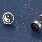 Yin Yang Ohrstecker für Herren