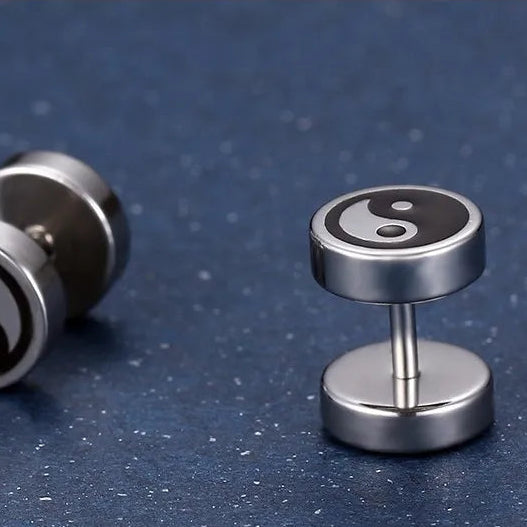 Yin Yang Ohrstecker für Herren