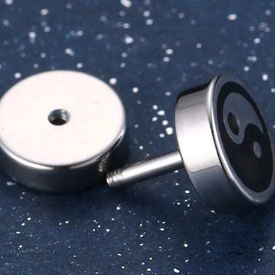 Yin Yang Ohrstecker für Herren