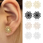Mandala Ohrstecker für Damen in Gold
