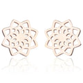 Mandala Ohrstecker für Damen in Roségold