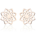 Mandala Ohrstecker für Damen in Roségold