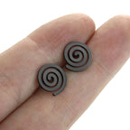 Ohrstecker Spirale Schwarz
