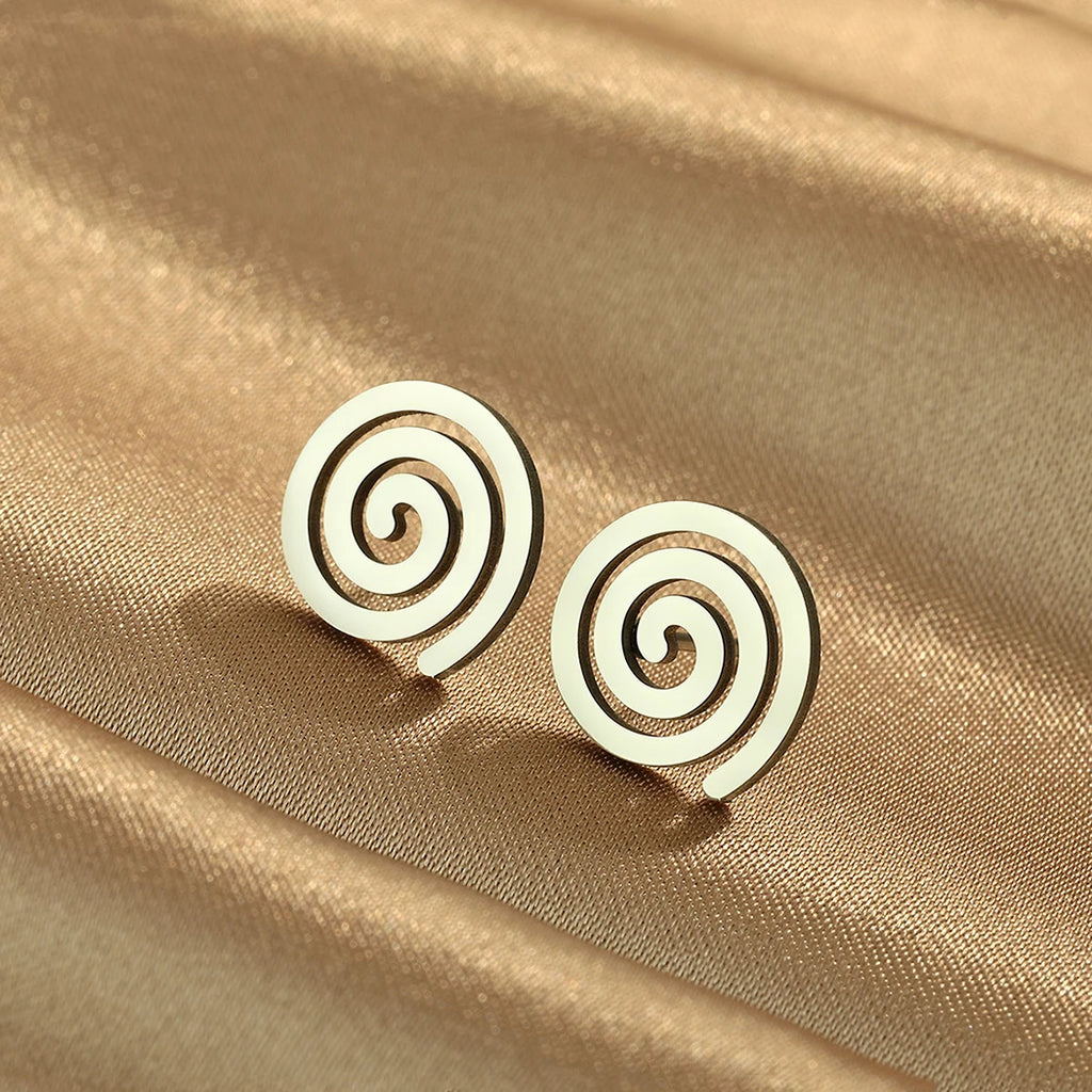 Ohrstecker Spirale Silber