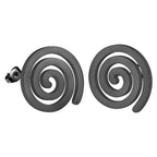 Ohrstecker Spirale Schwarz