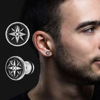 Ohrringe Kompass Stecker Herren Kompass Windrose