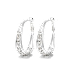 Creolen-Ohrringe mit Strass Gold 
