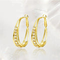 Creolen-Ohrringe mit Strass Gold 