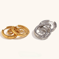 Creolen-Ohrringe mit Spiralmotiv Gold