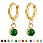 Creolen-Ohrringe mit Zirkon Geburtsstein