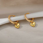 Creolen-Ohrringe Herz Gold