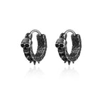 Gothische Creolen-Ohrringe Totenkopf