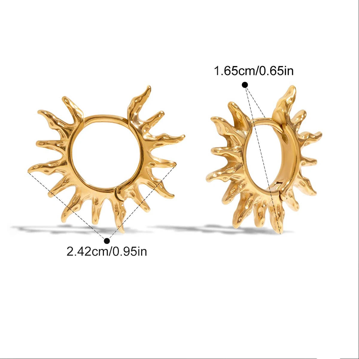 Sonnen-Creolen-Ohrringe