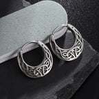 Nordische Wikinger Creolen Ohrringe Silber