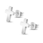 Dicke Kreuz-Ohrringe Silber