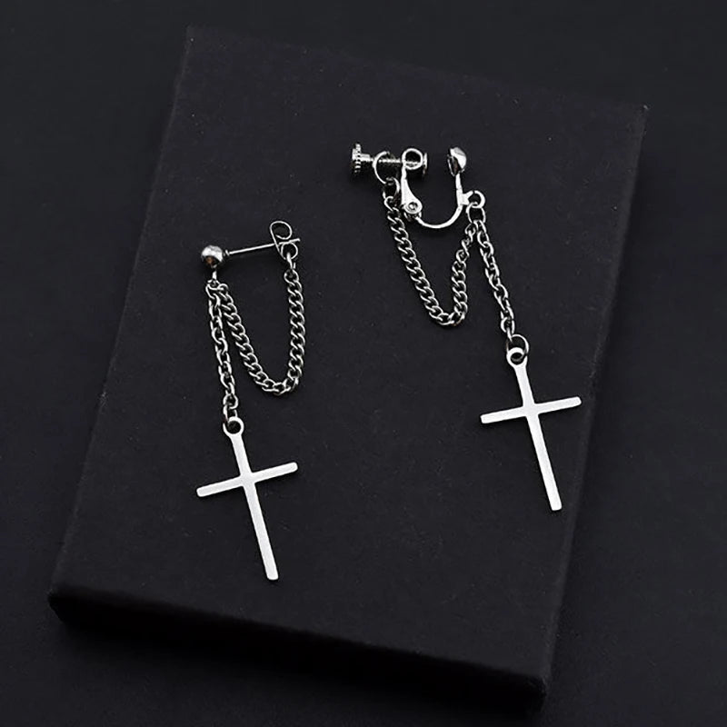 Rock-Kreuz-Ohrringe