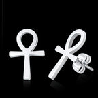 Ohrringe Ägypten Ankh-Kreuz Herren Damen Silber