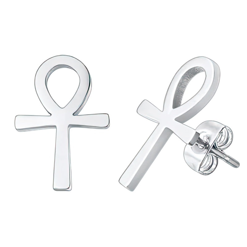 Ohrringe Ägypten Ankh-Kreuz Herren Damen Silber