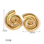 Ohrstecker in gewölbter Spiralform