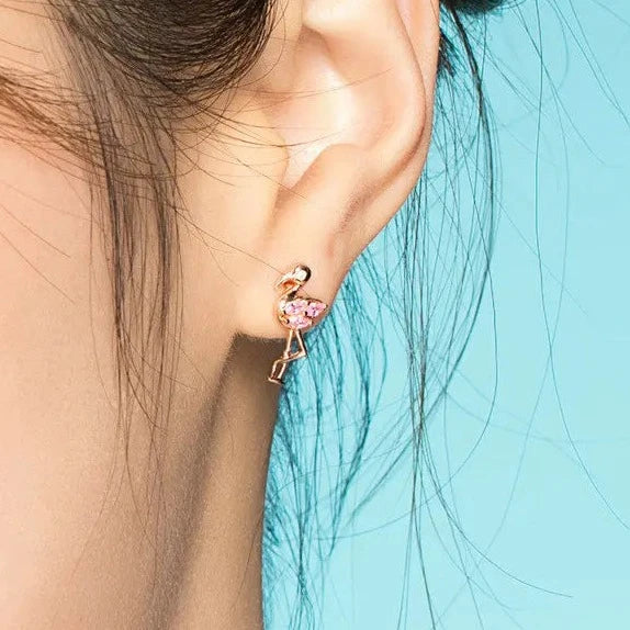 Ohrringe Flamingosteine