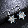 Schneeflocken-Hängende Ohrringe mit Zirkonia für Damen Stil 1