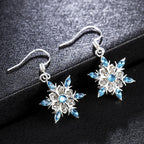 Schneeflocken-Hängende Ohrringe mit Zirkonia für Damen Stil 1