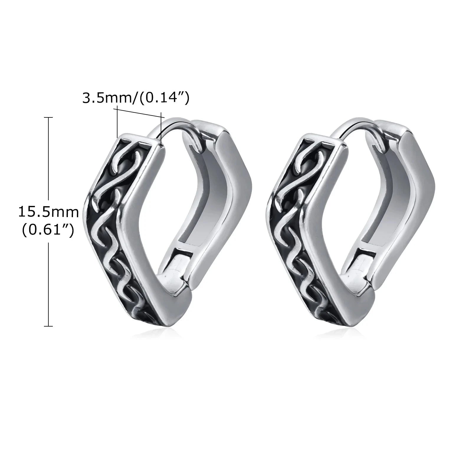 Geometrische Wikinger Herren Ohrringe3