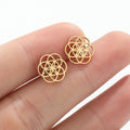Mandala Ohrringe Lebensblume Dawapara Damen Gold