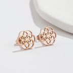 Mandala Ohrringe Lebensblume Dawapara Damen Roségold