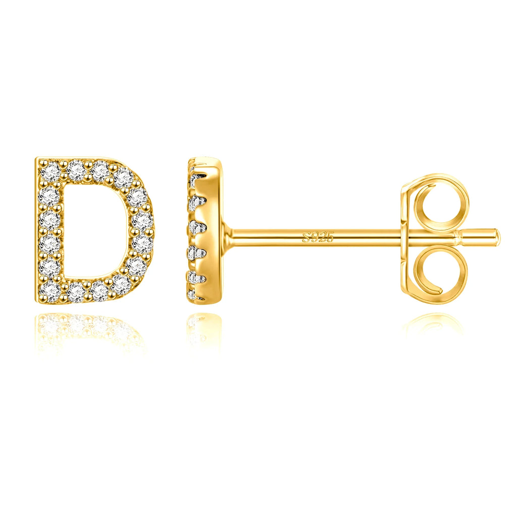 Initialen-Ohrringe aus Gold d